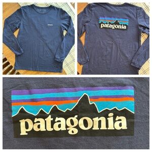 Patagonia Long Sleeve Responsibili-Tee Navy Blue Mens or Unisex Medium